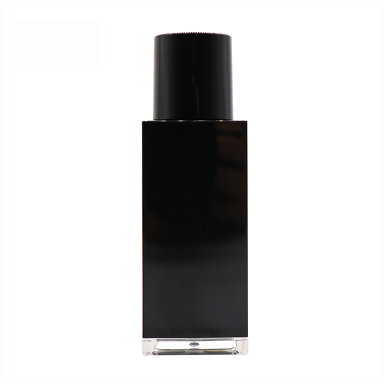 New Arrival China Small Lotion Bottle - Wholesale 30ml 50ml Empty Black Square Essential Oil Plastic Dropper Bottle  – TOPFEEL PACK