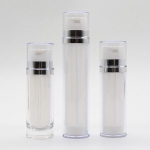 Special Price for Cream Colored Ginger Jars - White Packaging Bottle Dual Chamber Cosmetic Plastic Lotion Pump Bottle  – TOPFEEL PACK