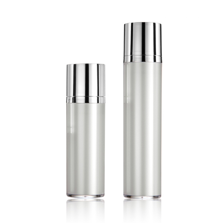 Good quality Foundation Pump Bottle - White empty skin care cosmetic packaging pump round airless lotion bottle – TOPFEEL PACK