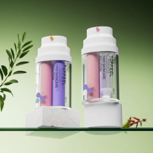 DA08 OEM Tri-Chamber Airless Bottle For Serum Lotion