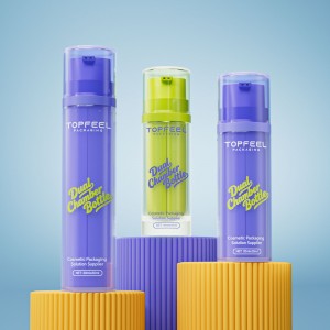 DL01 Dual Chamber Round Lotion Bottle,  Thick Wall 2 in 1 Bottle for Eye Serum