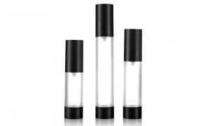 PA05 Gold Round PP AS Boutèy Losyon Ponp Kosmetik Slim Airless