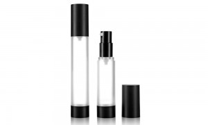 PA05 Gold Round PP AS Boutèy Losyon Ponp Kosmetik Slim Airless