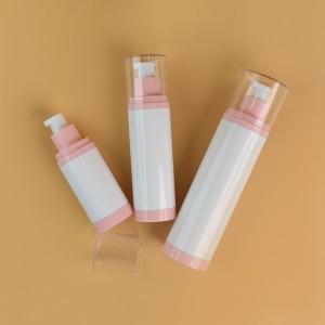 PA124 អ្នកផ្គត់ផ្គង់ដបស្នប់គ្មានខ្យល់ 30ml 50ml 100ml អាចបំពេញឡើងវិញបានជញ្ជាំងពីរ