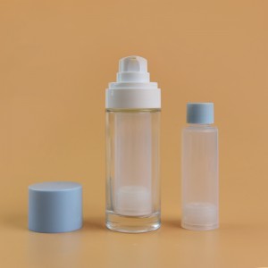 PA128 15ml 30ml Refillable Airless Pump Bottles Glass Bottle Manufacturer