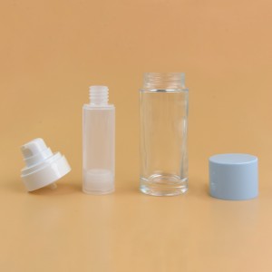 PA128 15ml 30ml Refillable Airless Pump Bottles Glass Bottle Manufacturer