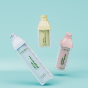 PA157 Square Airless Pump Bottle Clip-on Cosmetics Packaging Supplier