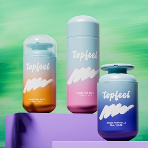 PA158 Round Airless Pump Bottle Cosmetic Packaging Design