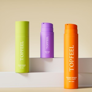 PA20 ដបលាបខ្លួនមូលសម្រាប់បូមទឹកសម្អាតស្បែកទទេពណ៌ស