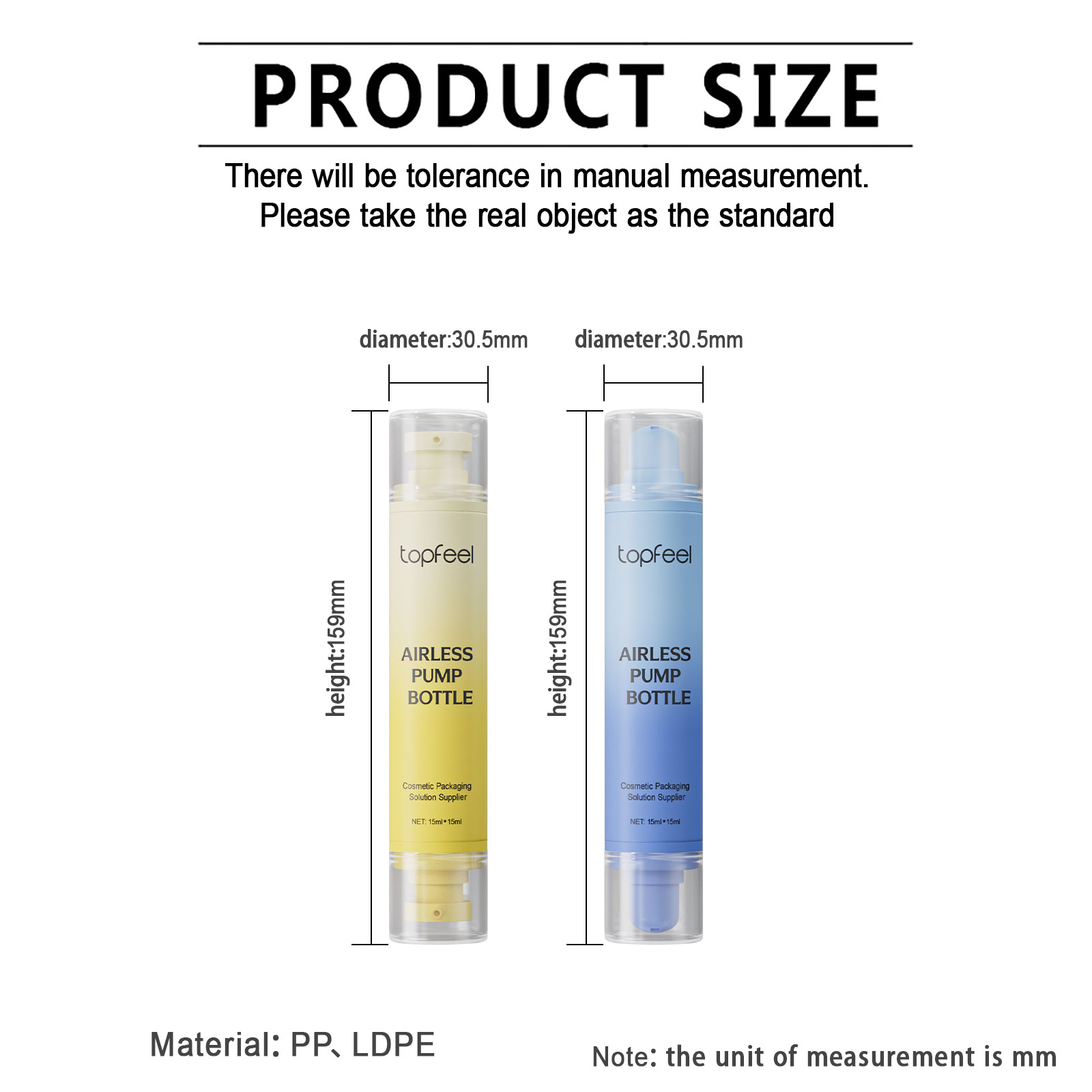 dual chamber airless bottle 