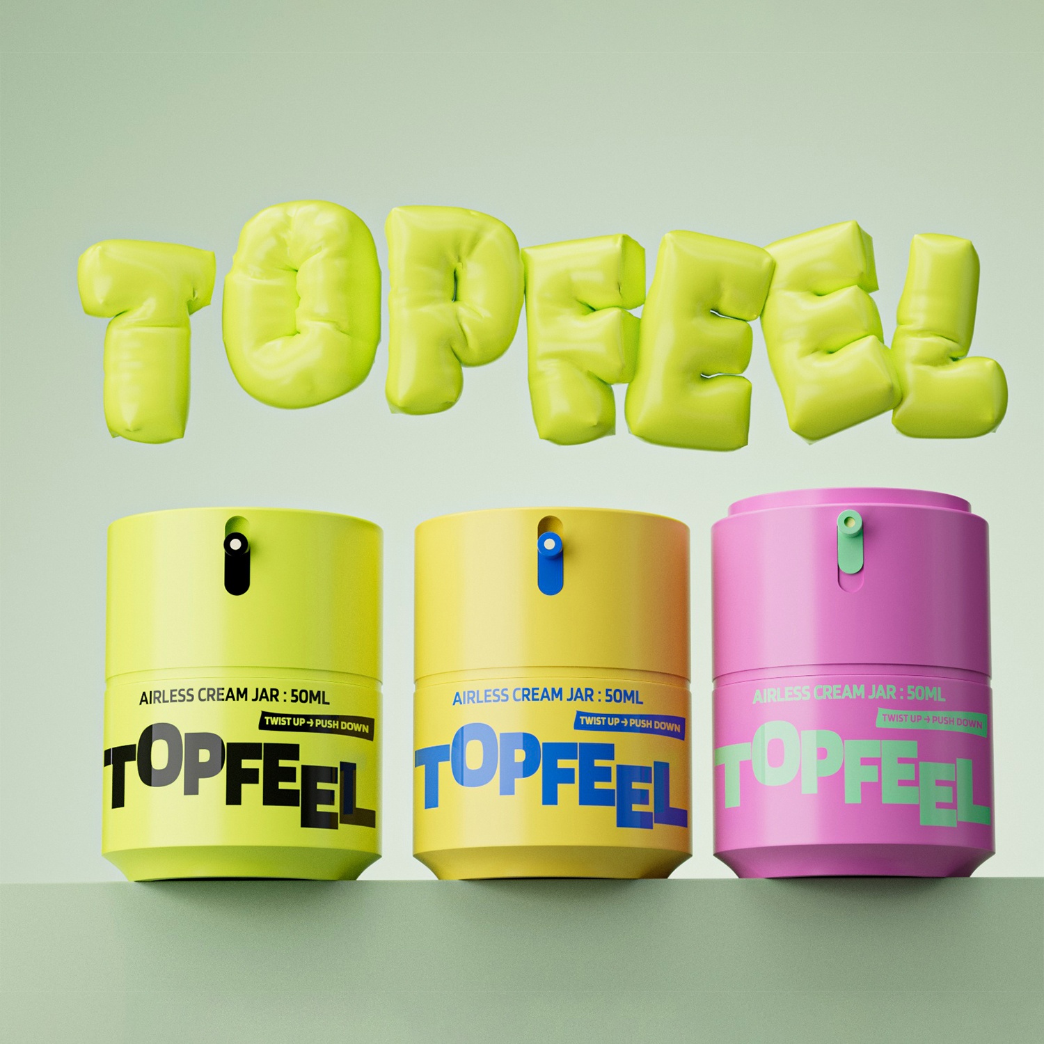 PJ102 50ml Rotary Airless Pump Cream Jar