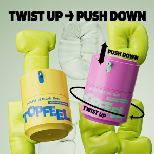 PJ102 50ml Rotary Airless Pump Cream Jar