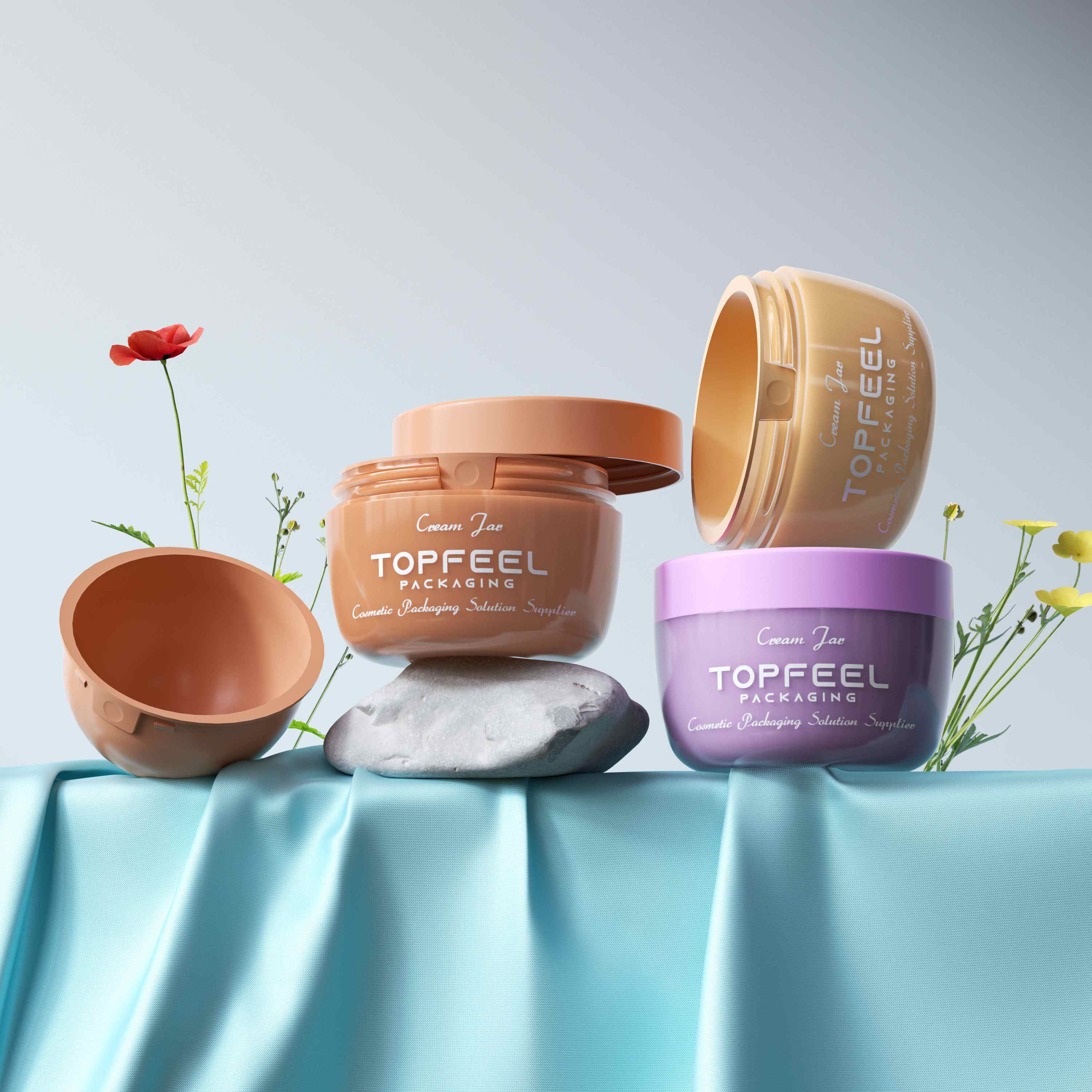 PJ107 Refillable Cosmetic Jar 50g for Brands