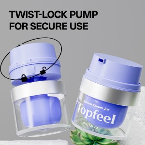 PJ108 Airless Cream Jar with Twist-Lock Pump