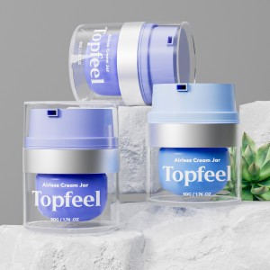 PJ108 Airless Cream Jar with Twist-Lock Pump