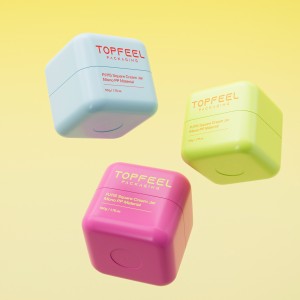 PJ115 Square Cream Jar PP Cosmetic Packaging OEM ODM