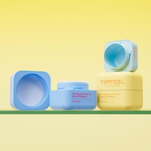 PJ115 Square Cream Jar PP Cosmetic Packaging OEM ODM