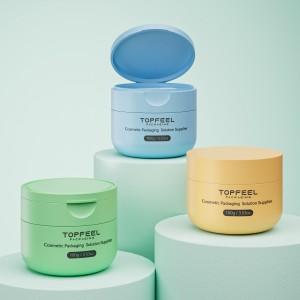 PJ78 100g Oriented Flip Top Mono PP Material Cream Jar with Spoon