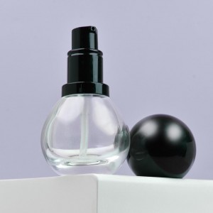 PL51 30ml Ball Shaped Lotion Pump Glass Bottles Supplier