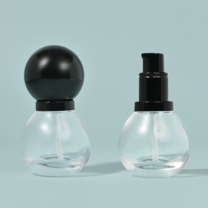 PL51 30ml Ball Shaped Lotion Pump Glass Bottles Supplier