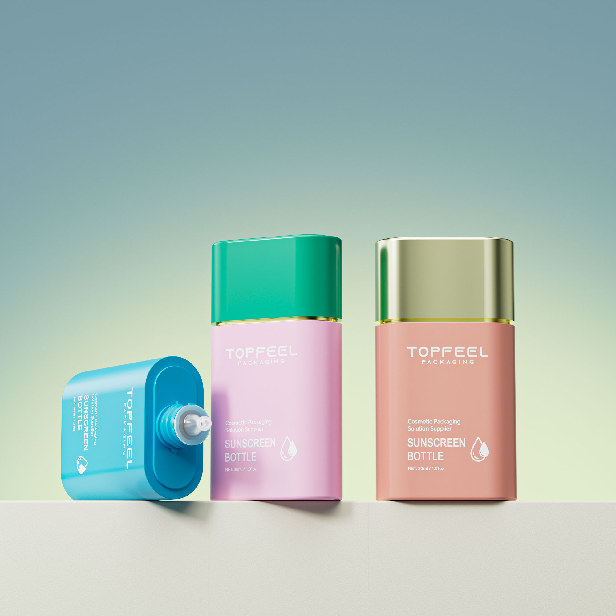 PS13 30ml Sunscreen Bottle Empty Sun Care Packaging for Cosmetic