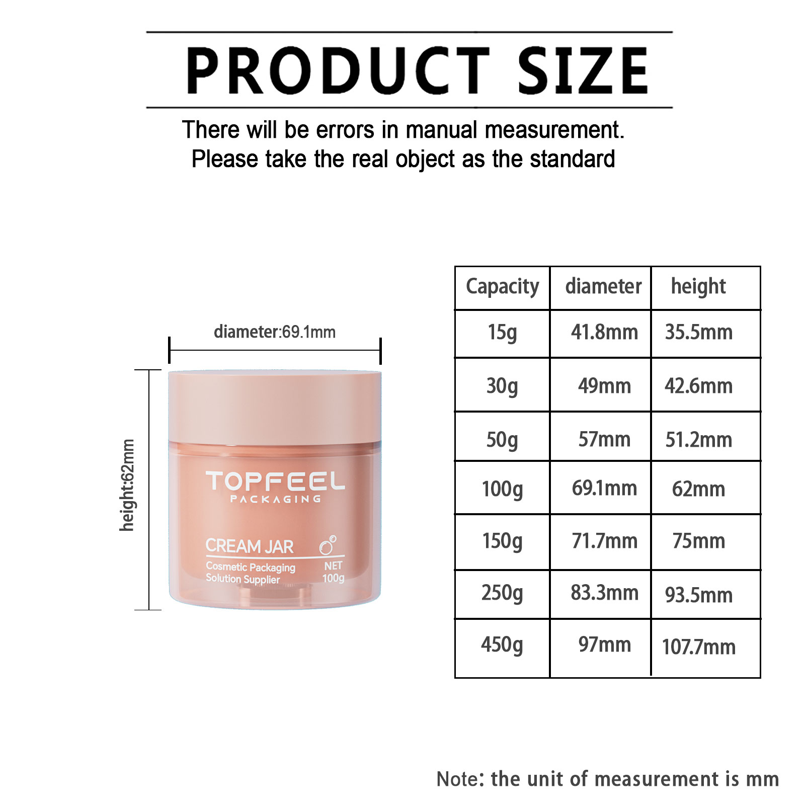 Round Shape PP Cream Jars (5)