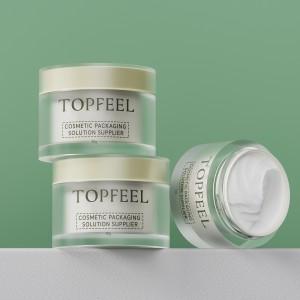 TJ01 Acrylic Double Wall Cream Jar Eco Friendly Cosmetic Packaging Container