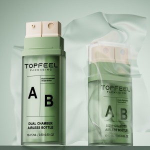 DA17 Dual Chamber Airless Bottle 2-in-1 Skincare Packaging Solution