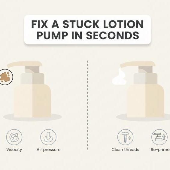 How to Fix a Stuck Bottle Lotion Pump in Seconds？