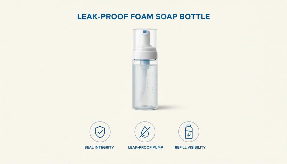 Foam Soap Bottle In Hotel Bathrooms