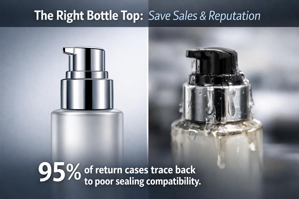 Various Types of Bottle Tops for Cosmetic Packaging Need