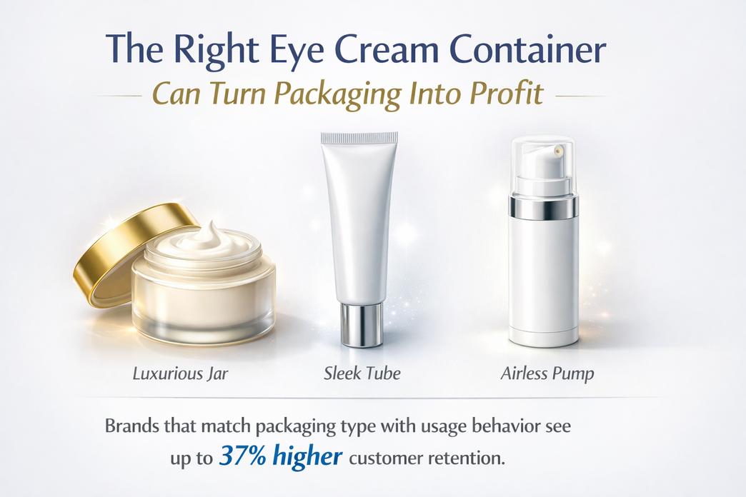 What are the different types of eye cream container?