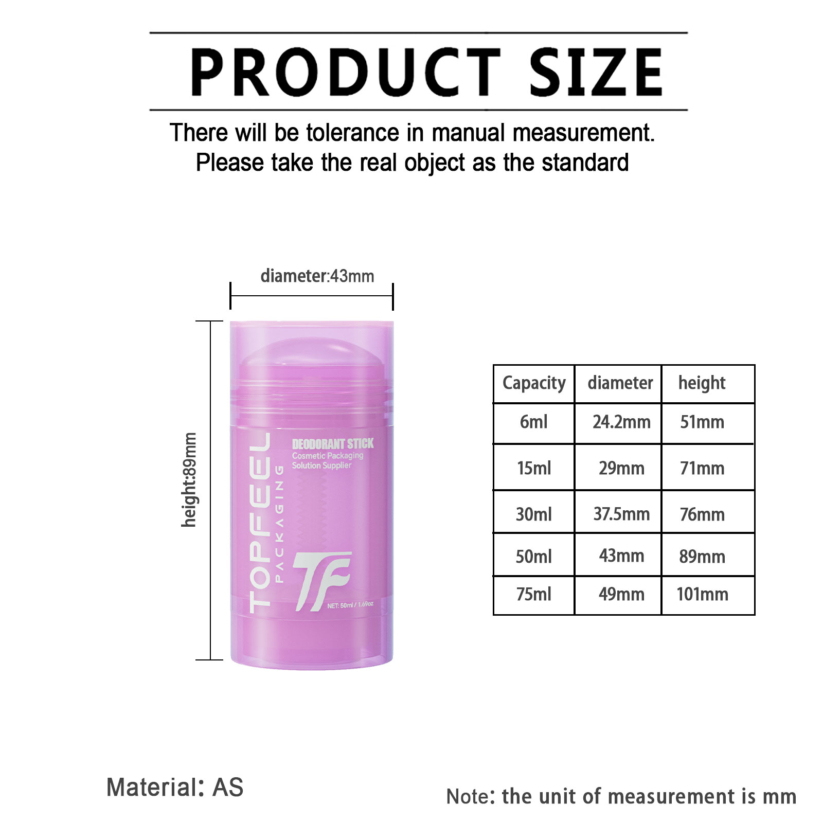DB02A Ovaler Deodorantbehälter - 5