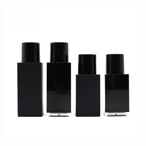 ขายส่ง 30ml 50ml ขวดหยดพลาสติกน้ำมันหอมระเหยสี่เหลี่ยมสีดำเปล่า