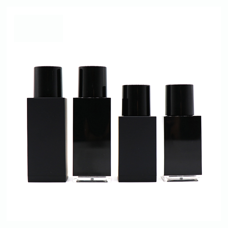 New Arrival China Small Lotion Bottle - Wholesale 30ml 50ml Empty Black Square Essential Oil Plastic Dropper Bottle  – TOPFEEL PACK