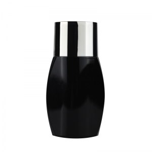 PB01 Underbar skinande svart PETG Liquid Foundation-flaska
