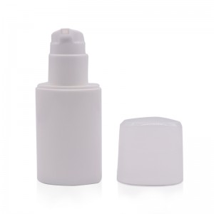 PA85 White Oval PP PCR Material Airless Bottle Matte Surface