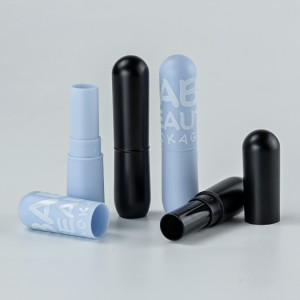 LB-105A OEM Empty Round Lipstick Tube Black Lip Balm Tubes