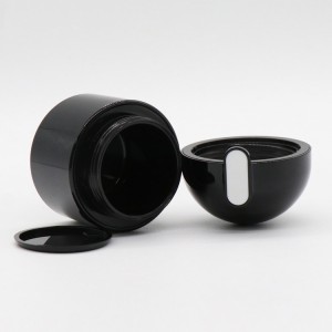 New Style High Quality Black 50g Plastic ABS Cosmetic Container Cream Jar