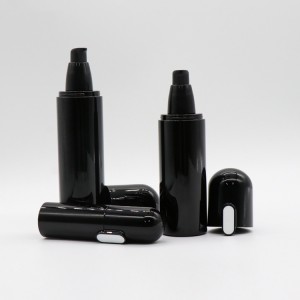 କ୍ୟାପସୁଲ୍ ଆକୃତି ବ୍ଲାକ୍ ପ୍ଲାଷ୍ଟିକ୍ 40ml 130ml 160ml PETG କସମେଟିକ୍ ଲୋସନ ପମ୍ପ ବୋତଲ |