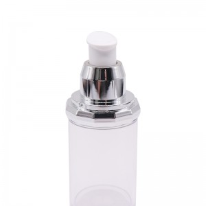 PA82 Rounder Transparent Serum Airless Lotion Pump Bottle with Diamond Shoulder