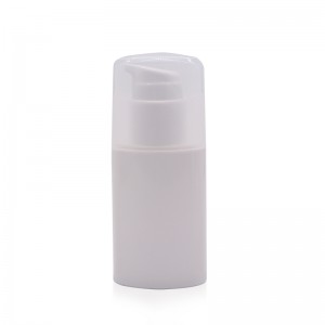 PA85 White Oval PP PCR Materiaal Airless Bottle Matte Oerflak