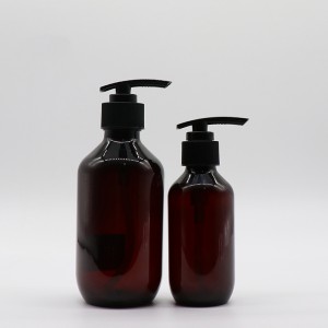 PET/PCR-PET Hand Washing Bottle Amber Plastic Shampoo Liquid Shower Bottle