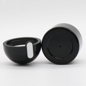 New Style High Quality Black 50g Plastic ABS Cosmetic Container Cream Jar