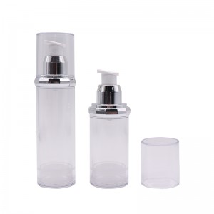 Transparent Serum Airless Lotion Pump Bottle with Diamond Shoulder