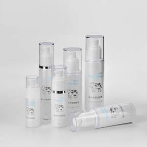 ขวดปั๊มพลาสติก PET สีขาว ผู้ผลิตขวดโลชั่นเซรั่มแบบกำหนดเอง