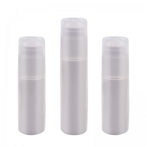 PA85 白色椭圆形 PP PCR 材料真空瓶哑光表面