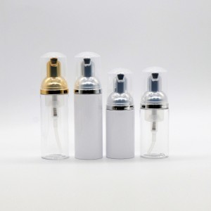 30ml 50ml 80ml PET 空银色/玫瑰金色化妆品泡沫泵瓶
