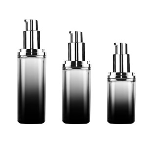 圆形方形透明可旋转塑料喷雾无气泵包装化妆品容器15ml 20ml 30ml 40ml 50ml 80ml 100ml护肤真空亚克力瓶