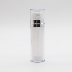 双室圆形真空瓶，厚壁 2 合 1 眼部精华瓶